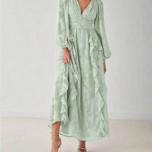 Elegant Mint Green Maxi Dress